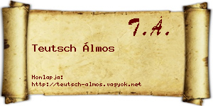 Teutsch Álmos névjegykártya